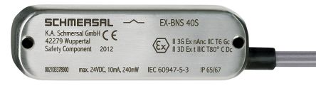 Schmersal EX-BNS40S 1m Kabel Berührungsloser Sicherheitsschalter Aus Edelstahl 24V Ac/dc, Schließer/Öffner,