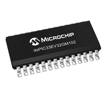 Microchip Processore DSP, 25MHz, Memoria Flash 32 KB, 28 Pin, SOIC, Montaggio Superficiale