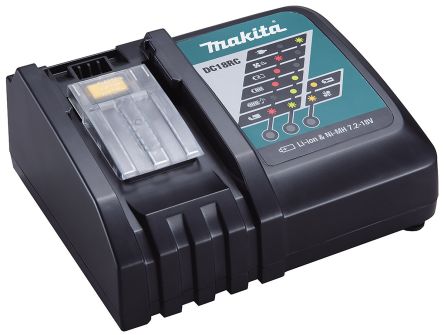 Makita DC18RC Power Tool Charger, 14.4 V, 18 V For Use With Cordless Power Tools, Euro Plug