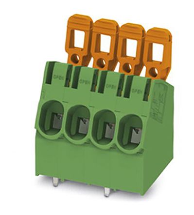Phoenix Contact PLA 5/ 8-7.5-ZF Series PCB Terminal Block, 8-Contact, 7.5mm Pitch, Through Hole Mount, Spring Cage