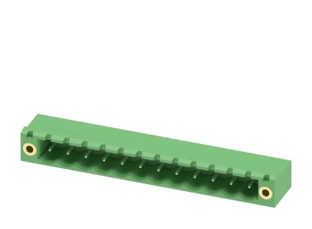 Phoenix Contact, 5.0mm Pitch, MSTB 2.5/12-GF, 12 Way, Pluggable Terminal Block, Header, Solder Termination, 1776799