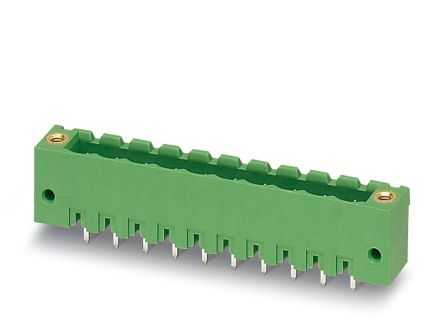 Phoenix Contact, 5.0mm Pitch, MSTBV 2.5/12-GF, 12 Way, Pluggable Terminal Block, Header, Solder Termination, 1776980