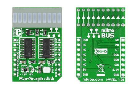 MikroElektronika Anzeige, 10-Segment Anzeige BarGraph Click 74HC595
