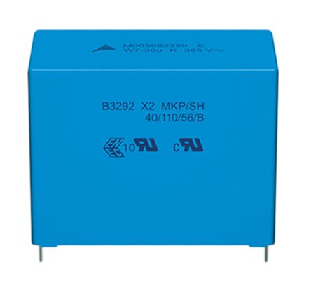 EPCOS B32921C X2 Folienkondensator 10nF ±20% / 305 V Ac, 630 V Dc, THT Raster 10mm