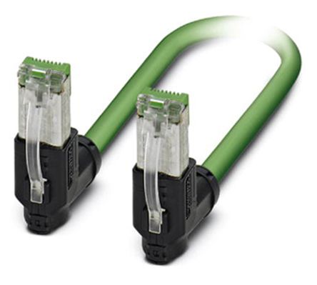 Phoenix Contact Câble Ethernet Catégorie 5, Noir, 1.5m PVC Avec Connecteur Coudé