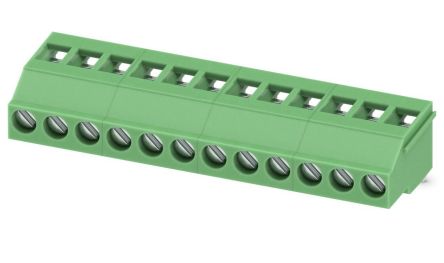 Phoenix Contact MKDSF 3/12 Series PCB Terminal Block, 12-Contact, 5mm Pitch, Through Hole Mount, Screw Termination