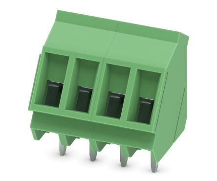 Phoenix Contact SMKDS 3/ 4 Series PCB Terminal Block, 4-Contact, 5mm Pitch, Through Hole Mount, Screw Termination