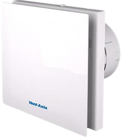 Vent-Axia VASF100T VASF100 Rectangular Wall Mounted Extractor Fan, Ventilation, 26dB(A), Backdraught Shutters, High