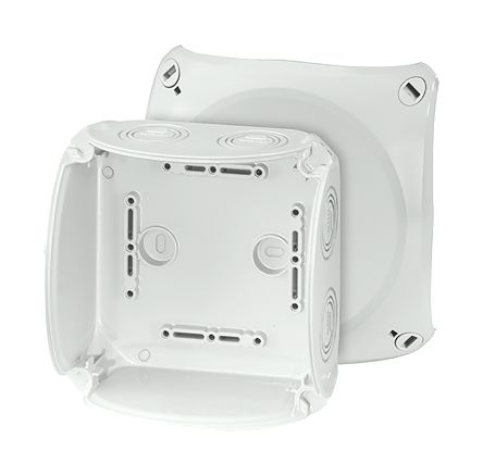 HENSEL ENYCASE DK Series Grey Polycarbonate Junction Box, 130 X 130 X 77mm