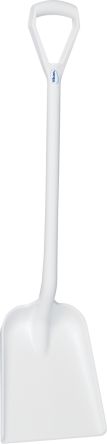 Vikan Rechteckige Schaufel, 330 X 270 Mm, Griff Aus Polypropylen, Grifflänge: 1040mm Weiß