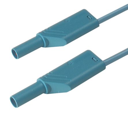 Hirschmann Test & Measurement Cable De Prueba Con Conector De 4 Mm Hirschmann De Color Azul, Macho-Macho, 1000V Ac/dc, 16A, 2m