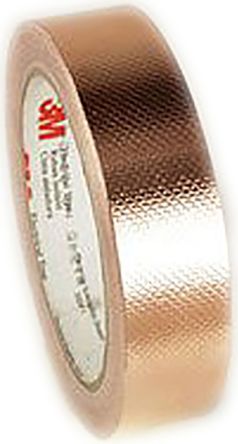 3M 1245 Metallband Kupferband Leitend, Stärke 0.04mm, 12mm X 16m, -40°C Bis +130°C, Haftung 3,8 N/cm