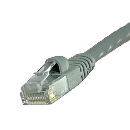 Cinch Cable Ethernet Cat6 U/UTP De Color Gris, Long. 7.6m, Funda De PVC