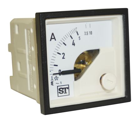Sifam Tinsley Sigma Amperemeter 5A AC Dreheisen, 48mm X 48mm T. 54mm, 0 → 5A