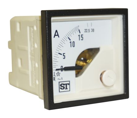 Sifam Tinsley Sigma Amperemeter 15A AC Dreheisen, 48mm X 48mm T. 54mm, 0 → 15A