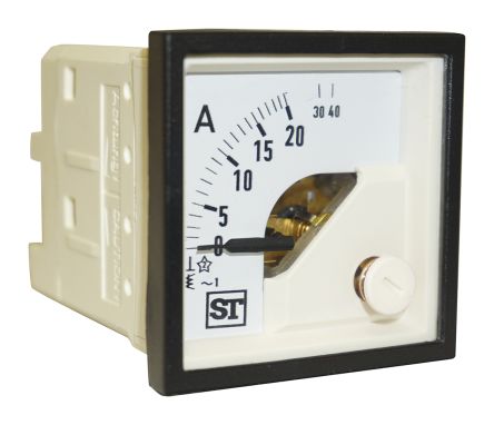 Sifam Tinsley Sigma Amperemeter 20A AC Dreheisen, 48mm X 48mm T. 54mm, 0 → 20A