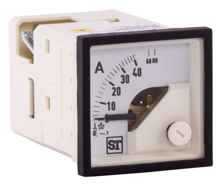 Sifam Tinsley Sigma Amperemeter 40A AC Dreheisen, 48mm X 48mm T. 72mm, 0 → 40A