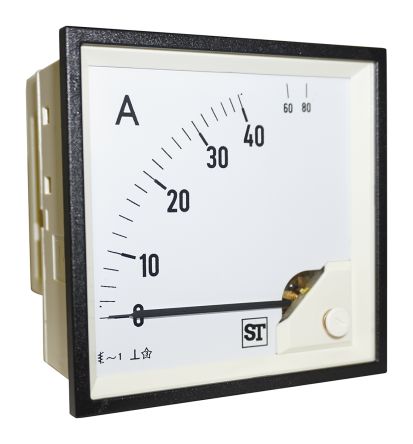 Sifam Tinsley Sigma Analogue Panel Ammeter 40A AC, 92mm X 92mm Moving Iron