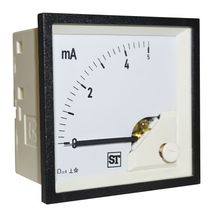 Sifam Tinsley Amperímetro Analógico De Panel DC, Valor Máx. 10mA, Dim. 68mm X 68mm