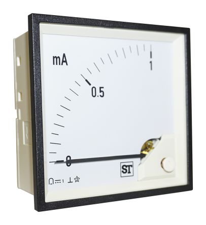 Sifam Tinsley Sigma Amperemeter 5mA DC Drehspule, 92mm X 92mm T. 54mm, Maximum Of 5mA