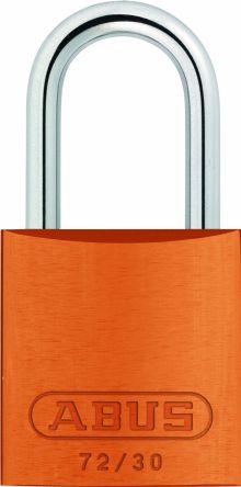 ABUS Aluminium, Stahl Vorhängeschloss Mit Schlüssel Orange, Bügel-Ø 4.4mm X 50mm