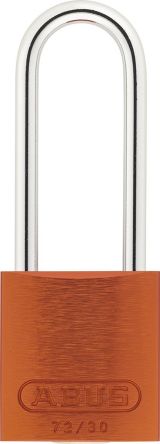 ABUS Aluminium, Stahl Vorhängeschloss Mit Schlüssel Orange, Bügel-Ø 4.4mm X 50mm