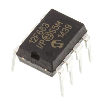 Microchip Mikrocontroller PIC12F PIC 8bit THT 2048 X 14 Wörter, 256 B PDIP 8-Pin 20MHz 128 B RAM