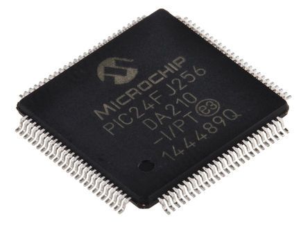 Microchip Mikrocontroller PIC24FJ PIC 16bit SMD 256 KB TQFP 100-Pin 32MHz 96 KB RAM USB