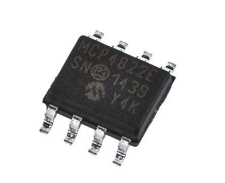 Microchip DAC, MCP4822-E/SN, 12 Bits Bits, 8 Broches, SOIC