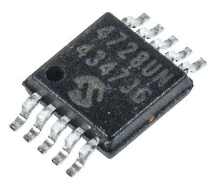 Microchip 12 Bit DAC MCP4728-E/UN, MSOP, 10-Pin, Interface Seriell (I2C)