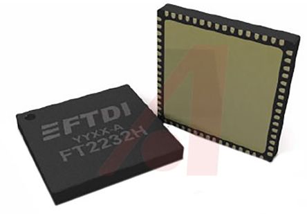 FTDI Chip Controlador USB FT2232HL-REEL, 64 Pines, LQFP, 4 Canales, 480Mbps, USB 2.0