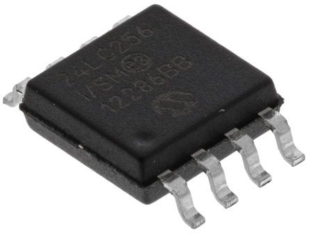 Microchip 256kbit Serieller EEPROM-Speicher, Seriell-I2C Interface, SOIJ, 900ns SMD 32K X 8 Bit, 32k X 8-Pin 8bit