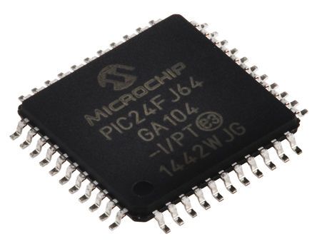 Microchip PIC24FJ64GA104-I/PT, 16bit PIC Microcontroller, PIC24FJ, 32MHz, 64 KB Flash, 44-Pin TQFP