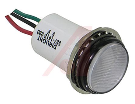 Dialight LED Schalttafel-Anzeigelampe Grün; Rot 5V Dc, Montage-Ø 17.5mm, Leiter