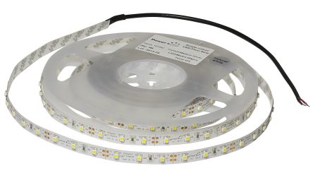 PowerLED 12V White LED Strip Light, 6000 → 7000K Colour Temp, 5m Length