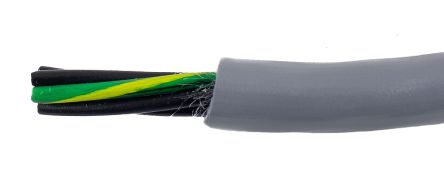 Alpha Wire EcoFlex PUR ECO Steuerkabel, 5-adrig X 0,78 Mm² Grau, 30m, 18 AWG Ungeschirmt
