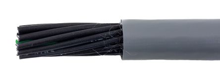 Alpha Wire Cable De Control EcoFlex PUR De 18 Núcleos, 0.78 Mm², Ø Ext. 9.75mm, Long. 30m, 600 V, Libre De Halógeno,
