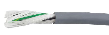 Alpha Wire EcoFlex PUR ECO Steuerkabel, 3-adrig X 1,33 Mm² Grau, 30m, 16 AWG Ungeschirmt