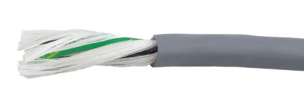 Alpha Wire EcoFlex PUR Control Cable, 3 Cores, 2 Mm², ECO, Unscreened, 30m, Grey PUR Sheath, 14 AWG