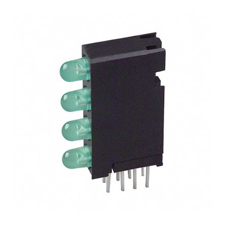 Dialight 568 LED Anzeige PCB-Montage Grün 4 X LEDs THT Rechtwinklig 8-Pins 60°