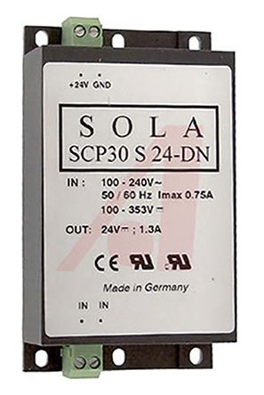 SolaHD SCP DIN-Schienen Netzteil 30W, 85 → 264V Ac, 24V Dc / 1.3A