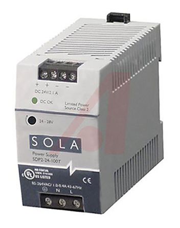 SolaHD SDP DIN Rail Power Supply, 85 → 264V Ac Ac, Dc Input, 5V Dc Dc Output, 5A Output, 25W
