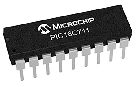 Microchip Microcontrôleur, 8bit, 68 B RAM, 1,75 KB, 20MHz,, DIP 18, Série PIC16C
