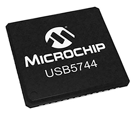 Microchip Controlador USB USB5744-I/2G, 56 Pines, SQFN, 5Gbit/s, USB 3.1, 1,2 V, 3,3 V