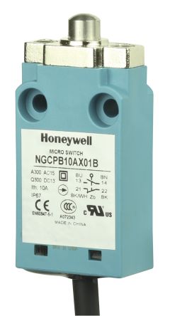 Honeywell, NGC系列 限位开关, 柱塞式, 防水行程开关, 塑料外壳
