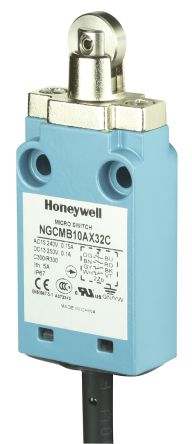 Honeywell, NGC系列 限位开关, 滚轮柱塞式, 防水行程开关, 金属外壳, 最大0.03V直流