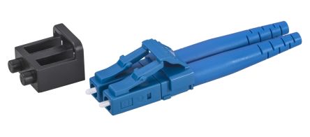Rosenberger Conector De Fibra óptica LC, De Color Azul, Pulido PC, Modo Único, Dúplex, P. Inserción 0.3dB