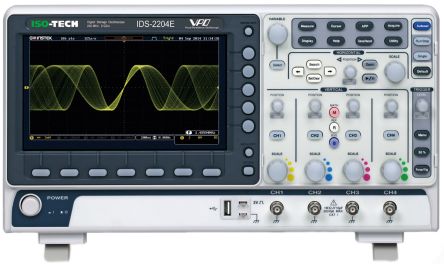 ISO-TECH Oscilloscope Numérique Série IDS-2000E, 200MHz, Etalonné RS