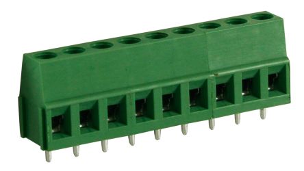 RS PRO PCB Terminal Block, 9-Contact, 5mm Pitch, Through Hole Mount, 1-Row, Screw Termination
