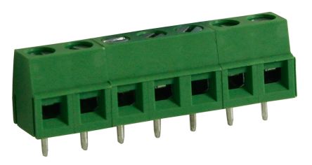 RS PRO PCB Terminal Block, 7-Contact, 5mm Pitch, Through Hole Mount, 1-Row, Screw Termination